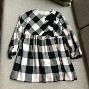 Zara Baby Girl Black/White checkered dress